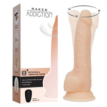 Load image into Gallery viewer, Naked Addiction: Rotating and Vibrating Dildo 8"