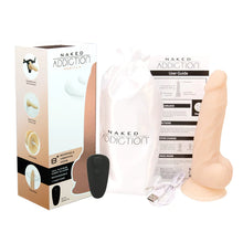 Load image into Gallery viewer, Naked Addiction: Rotating and Vibrating Dildo 8"