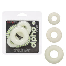 Load image into Gallery viewer, Alpha: Glow-In-The-Dark Liquid Silicone 3 Ring Set