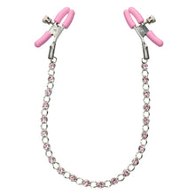Load image into Gallery viewer, Nipple Play Crystal Chain Crystal Clamps
