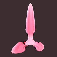 Load image into Gallery viewer, Triple Crystal 2 Multi-pleasure Glass Dildo and Dong