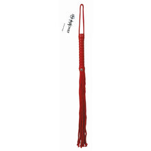 Load image into Gallery viewer, Sex & Michief: Red Rope Leather Flogger