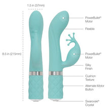 Load image into Gallery viewer, Pillow Talk - Kinky Pink/Teal Dual Vibrator