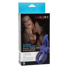 Load image into Gallery viewer, Silicone Rechargeable Dual Pleaser Enhancer