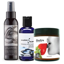 Load image into Gallery viewer, Play &amp; Pleasure Gift Set - Candle, Cleaner &amp; Lubricant
