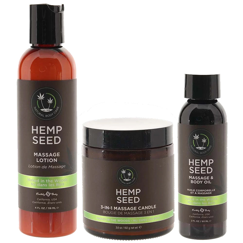 Hemp Seed Massage Gift Box - Cande, Massage Oil & Lotion