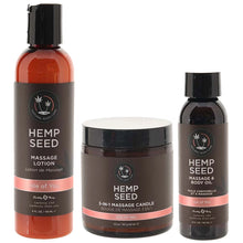 Load image into Gallery viewer, Hemp Seed Massage Gift Box - Cande, Massage Oil &amp; Lotion
