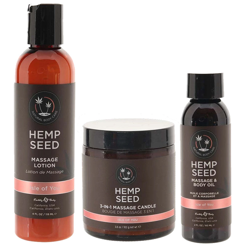 Hemp Seed Massage Gift Box - Cande, Massage Oil & Lotion