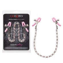Load image into Gallery viewer, Nipple Play Crystal Chain Crystal Clamps
