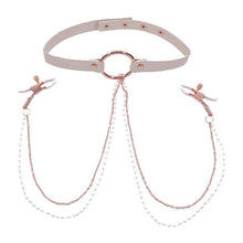 Load image into Gallery viewer, Sex &amp; Mischief - Peaches 'n CreaMe: Collar with Nipple Clamps
