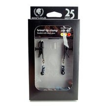Load image into Gallery viewer, Adjustable Broad Tip Black Beaded Clamps
