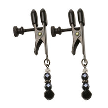 Load image into Gallery viewer, Adjustable Broad Tip Black Beaded Clamps
