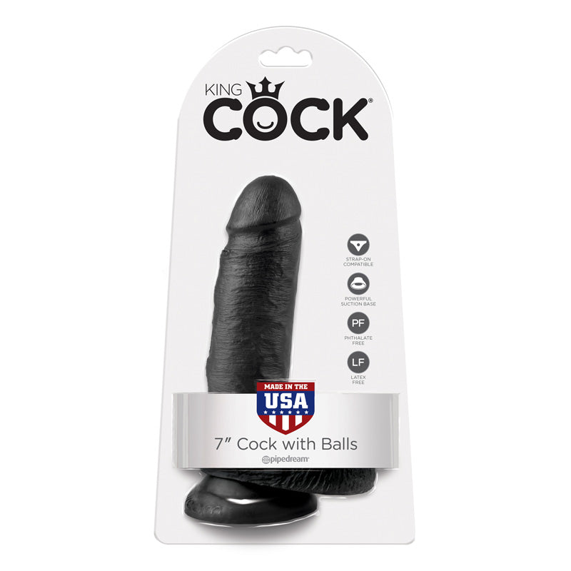 King Cock - Cock with Balls - Black - 7
