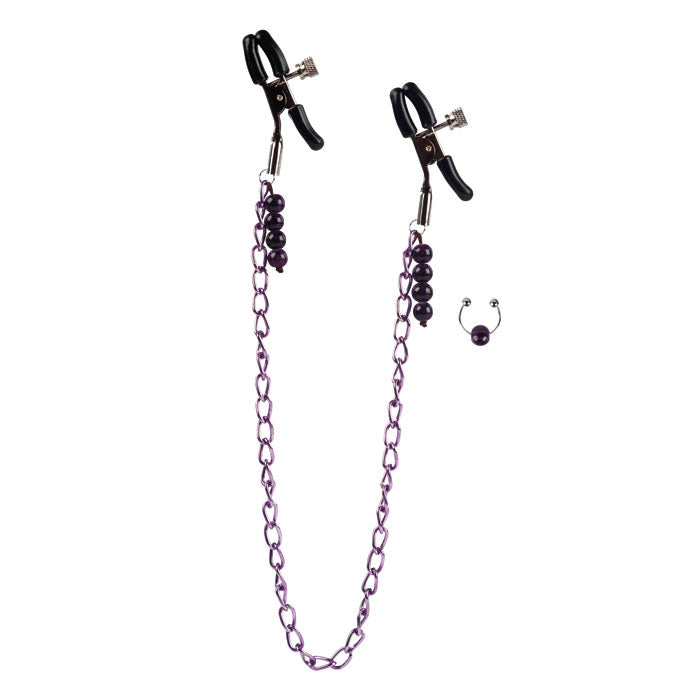 Nipple Play Purple Chain Nipple Clamps