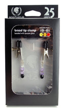 Load image into Gallery viewer, Purple Beaded Clamps - Adjustable Broad Tip
